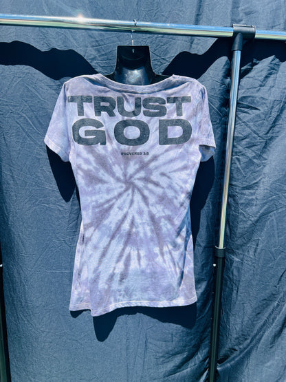 Gray Trust God V Neck