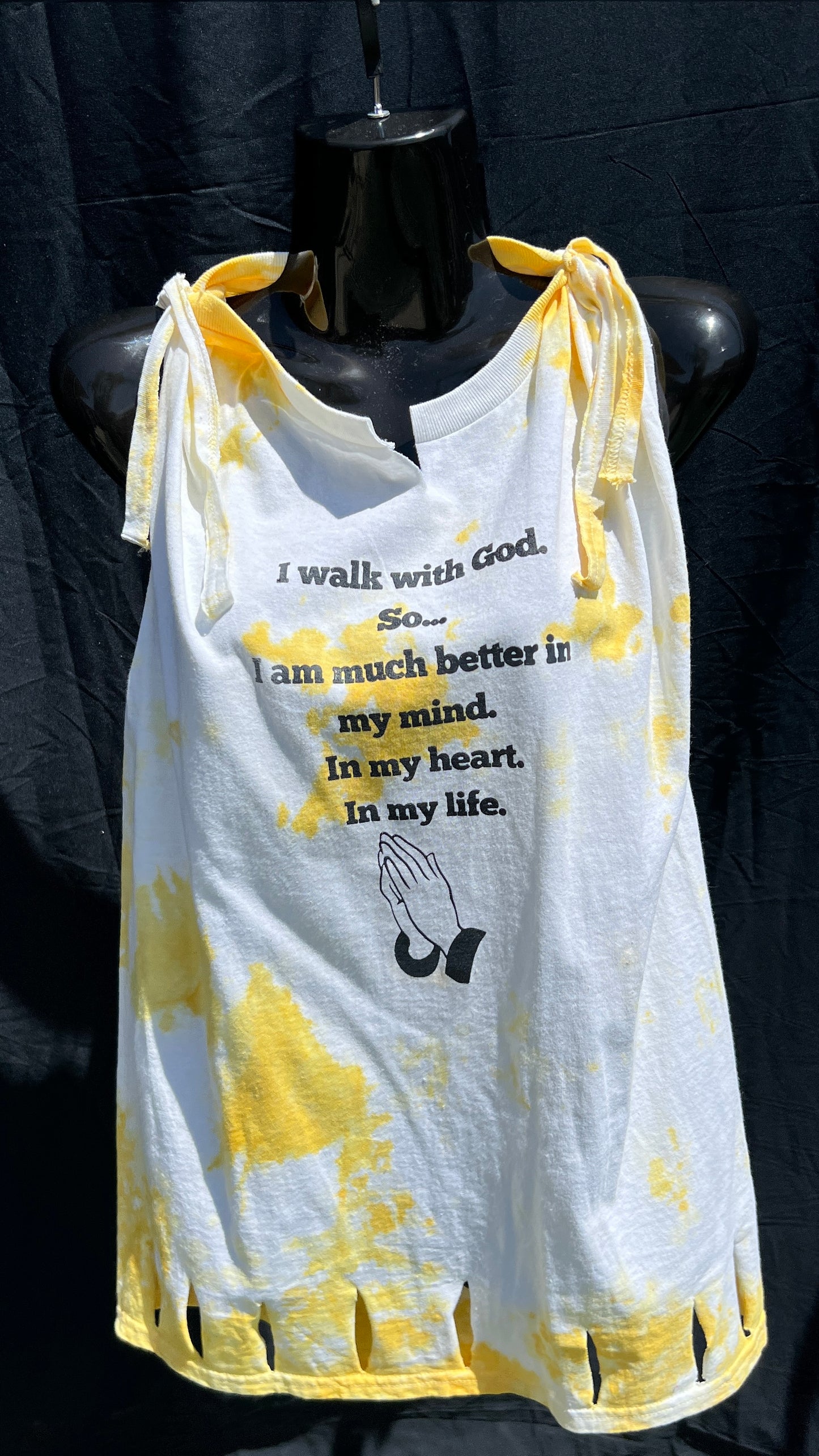 Distressed Yellow I Walk T Shirt