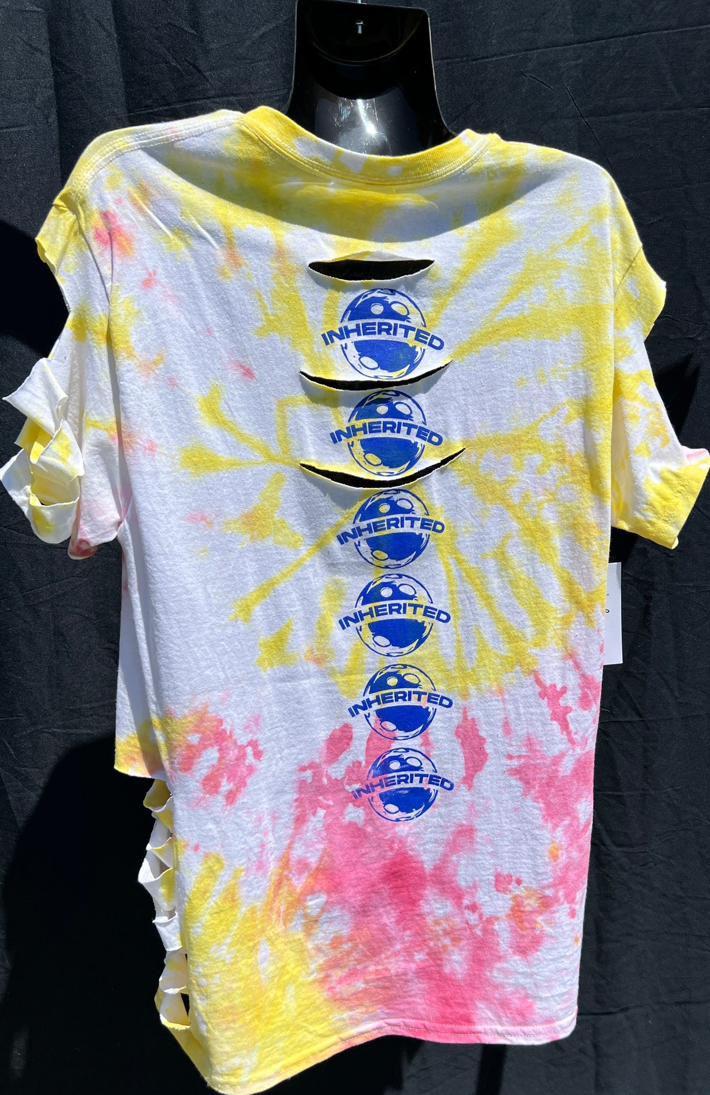 Distressed Yellow and Pink Light Shines T Shirt