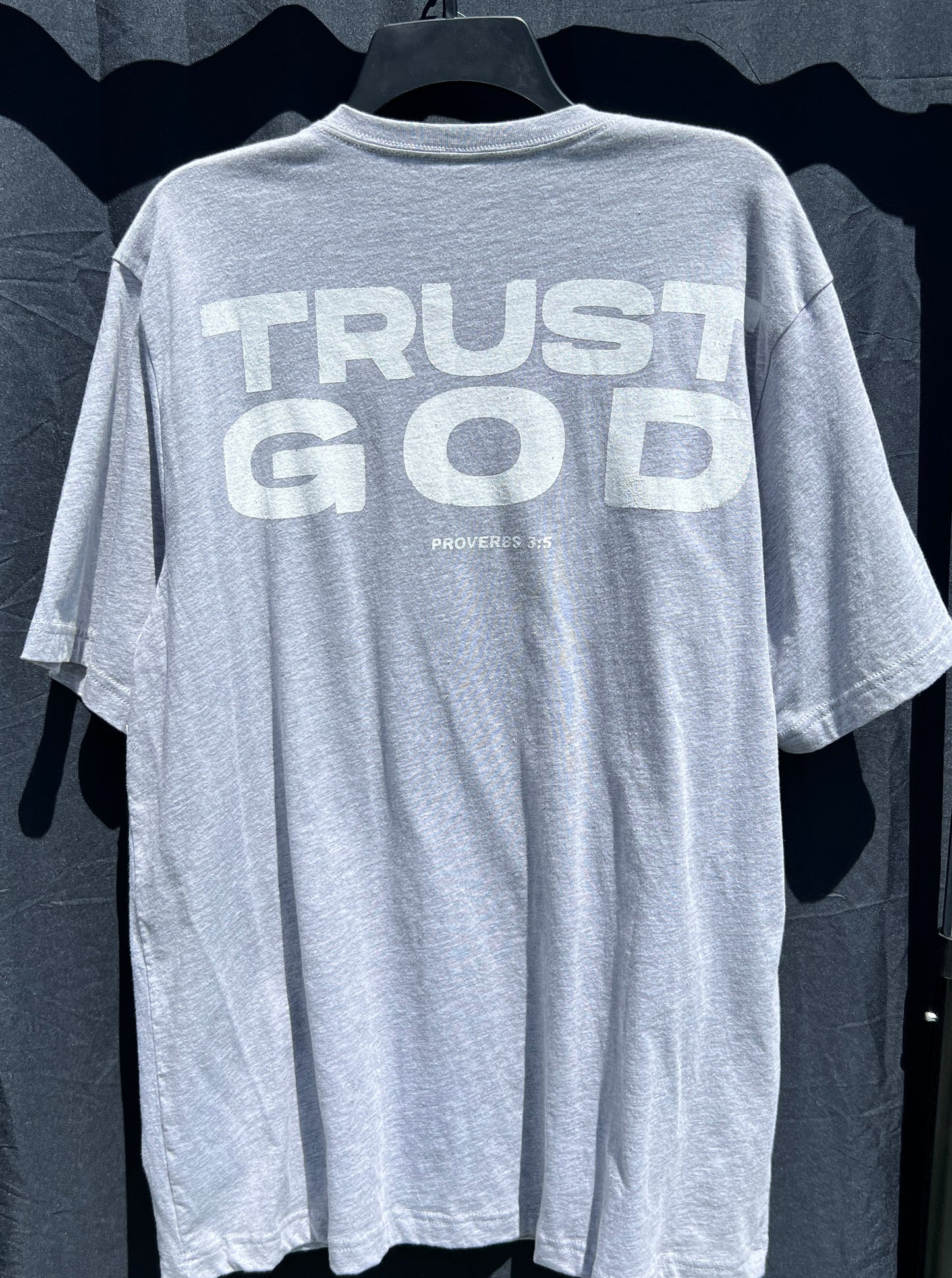 Heather Gray Trust God T Shirt